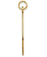 Medical Info Teardrop Charm Pendant in 14k Gold