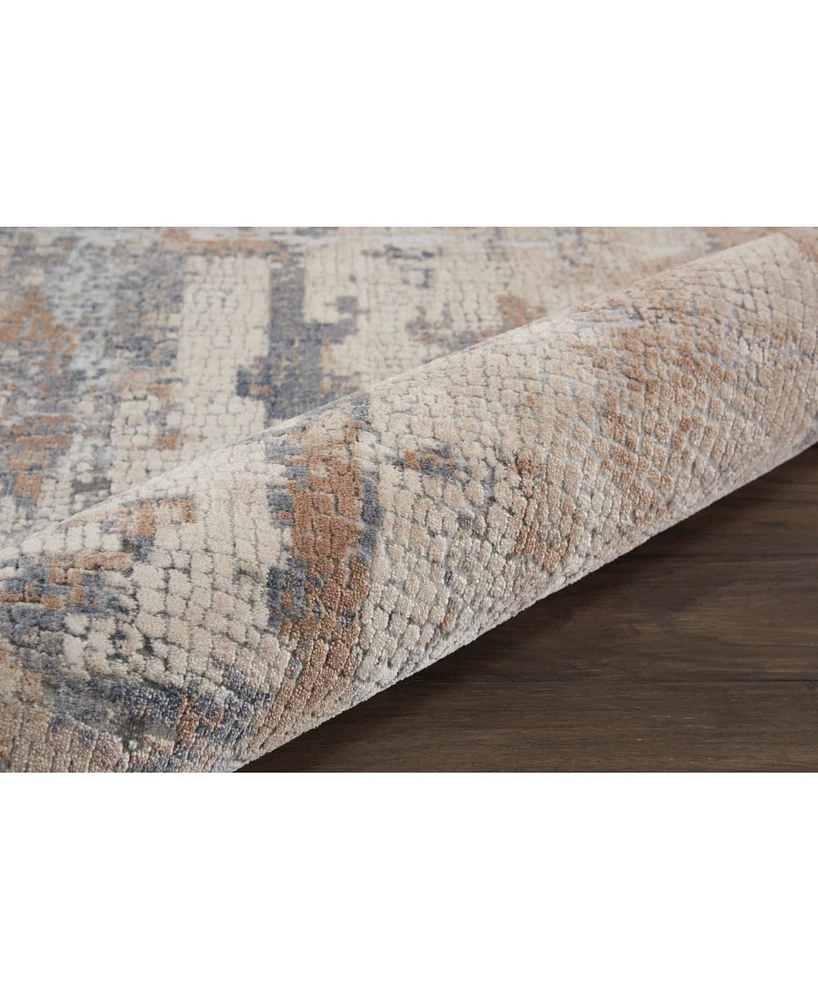 Nourison Home Rustic Textures RUS06 Beige and Gray 7'10" x 10'6" Area Rug