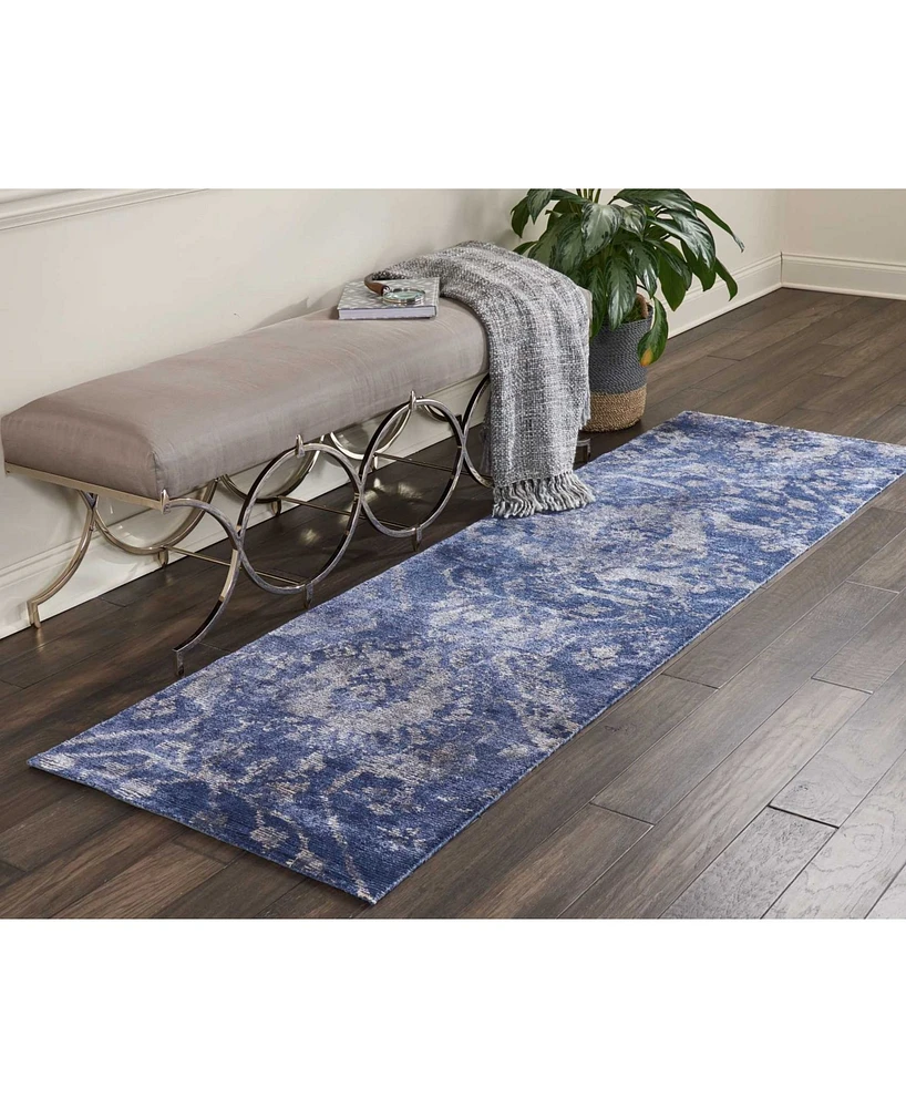 Nourison Home Lucent LCN06 Blue 2'3" x 8' Runner Rug