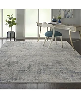 Nourison Home Rustic Textures RUS07 Ivory and Gray 7'10" x 10'6" Area Rug