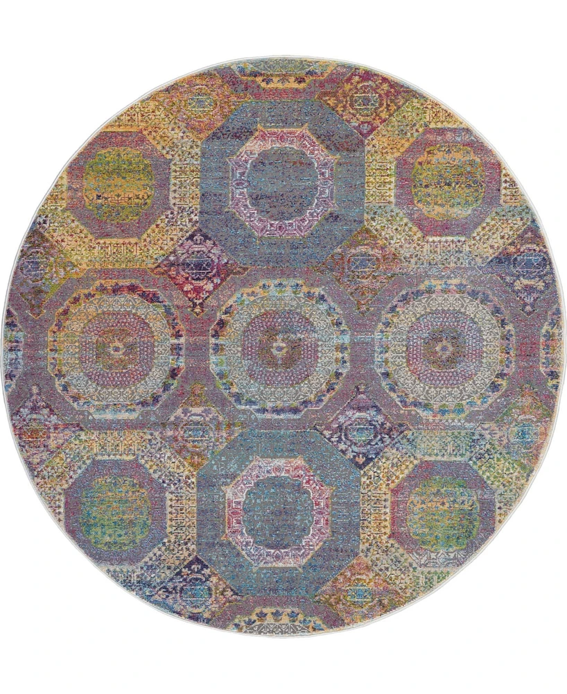 Nourison Home Ankara Global ANR05 Multi 4' Round Rug