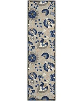 Nourison Home Aloha ALH17 Blue 2'3" x 12' Runner Rug