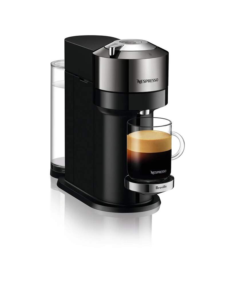 Nespresso Vertuo Next Deluxe Coffee and Espresso Machine by Breville, Dark Chrome with Aeroccino Milk Frother