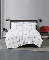 Truly Soft Printed Windowpane 3 Piece Duvet Cover Set