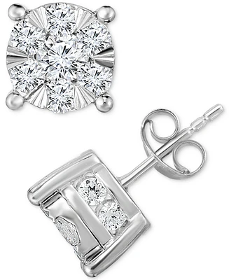 TruMiracle Diamond Stud Earrings (2 ct. t.w.) in 14K White Gold