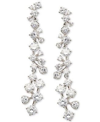 Eliot Danori Cubic Zirconia Linear Cluster Drop Earrings, Created for Macy's