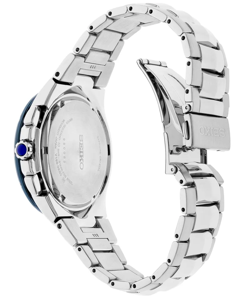 Seiko Men's Solar Coutura Chronograph Stainless Steel Bracelet Watch 44mm