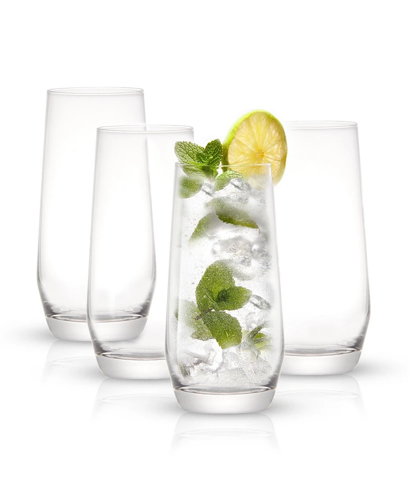 JoyJolt Gwen Highball Glasses, Set of 4