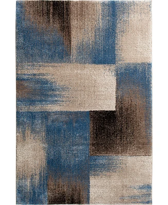 Closeout! Portland Textiles Urban Exposure Flame Blue 5' x 7'6" Area Rug
