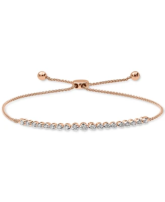 Diamond Bolo Bracelet (1/4 ct. t.w.) in 10k Gold or 10k Rose Gold