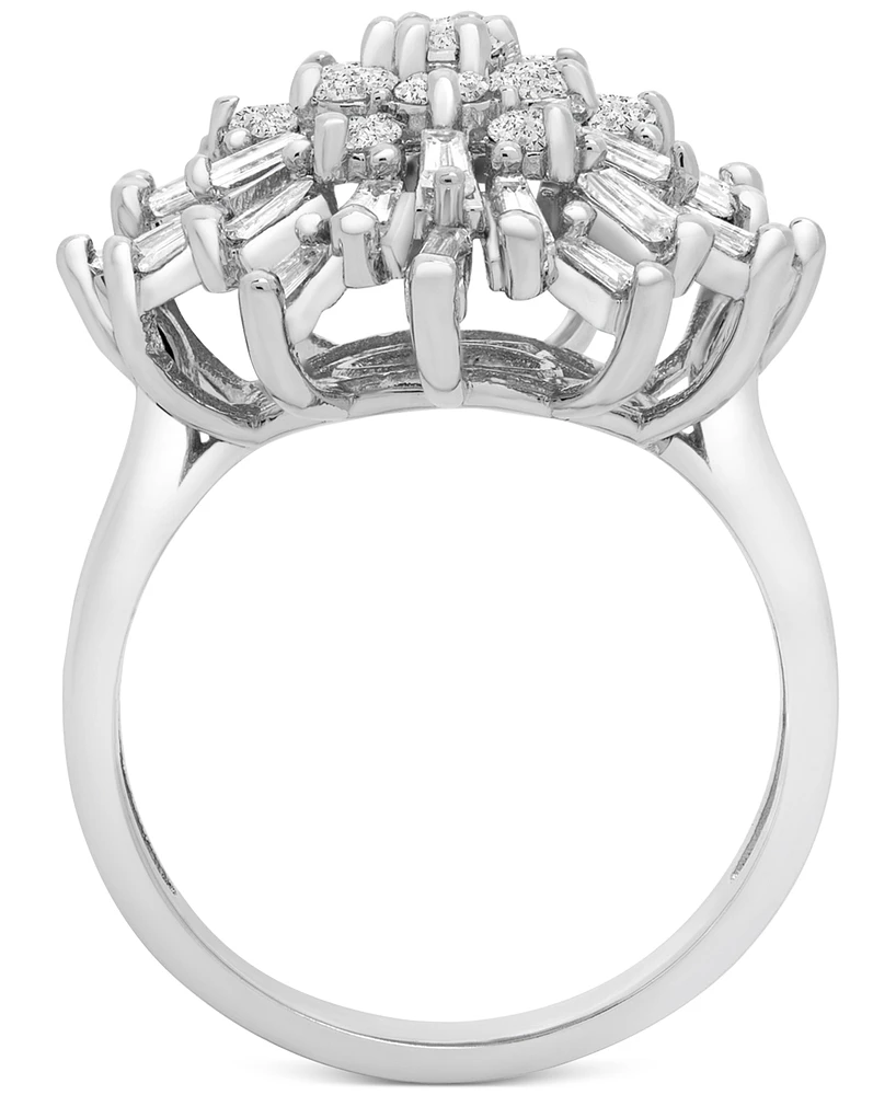 Wrapped Love Diamond Starburst Cluster Ring (1-1/2 ct. t.w.) 14k White Gold or Yellow Gold, Created for Macy's
