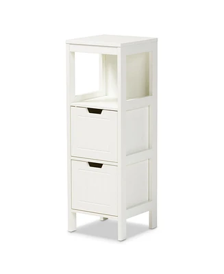Baxton Studio Reuben 2-Drawer Storage Cabinet