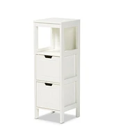 Baxton Studio Reuben 2-Drawer Storage Cabinet