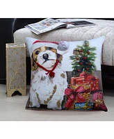 Vibhsa Holiday Dog Decorative Pillow, 20" x 20"