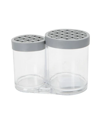 Simplify 2 Compartment Cosmetic Brush Holder