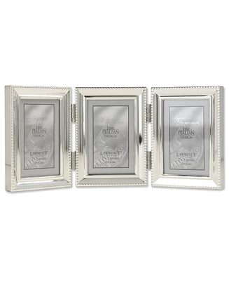 Metal Triple Picture Frame with Inner Beading, 2.5" x 3.5"