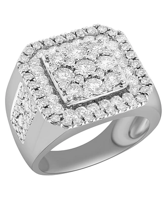 Men's Diamond Cluster Ring (3 ct. t.w.) 10k Yellow, White or Rose Gold