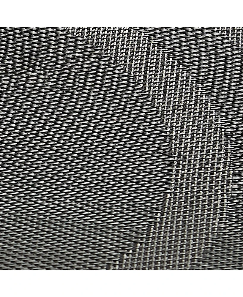 Design Imports Black Round Double frame Placemat, Set of 6