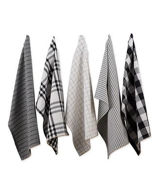 Design Imports Farmhouse Woven Dishtowel, Set of 5
