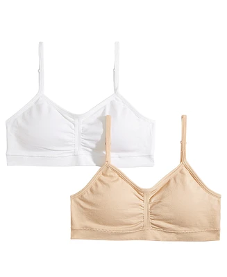 Maidenform Little & Big Girls 2-Pack Seamless Ruched Bras