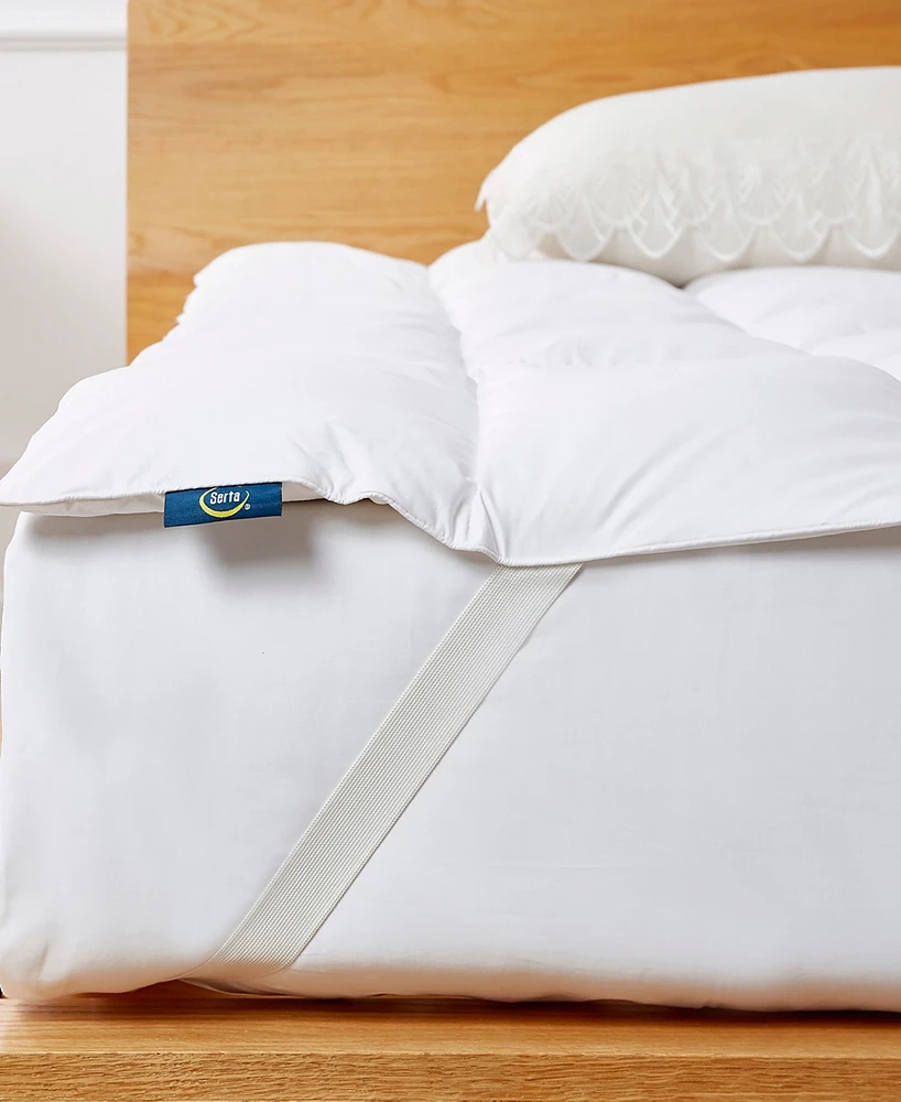 Serta White Goose Feather & Down Fiber Featherbed