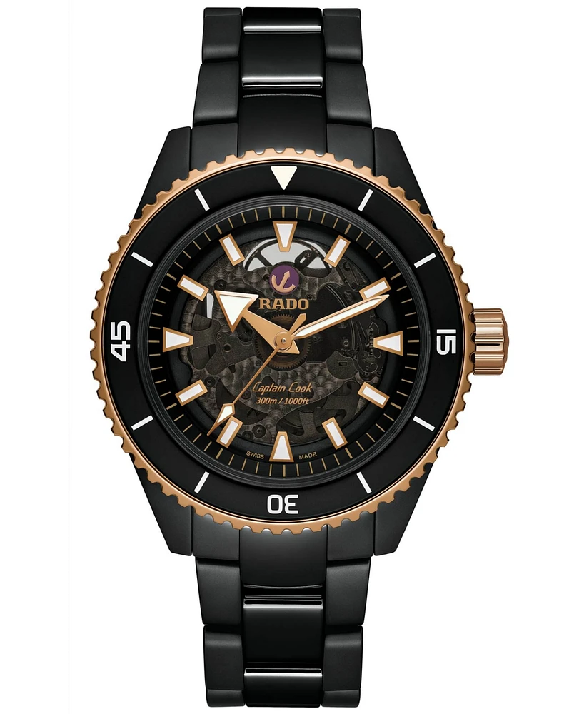 Rado Men's Swiss Automatic Captain Cook High Tech Ceramic Bracelet Watch 43mm