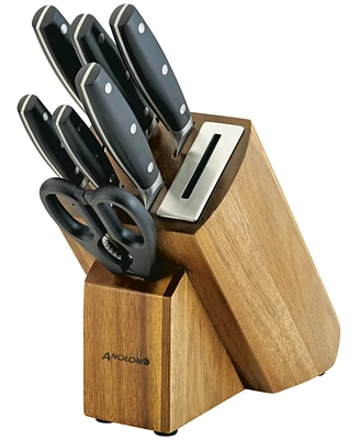 Anolon AlwaysSharp Japanese Steel 8-Pc. Knife Block Set