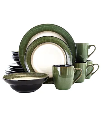 Elama Grand Jade 16 Pc. Dinnerware Set, Service for 4