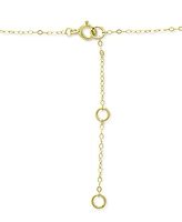Giani Bernini Cubic Zirconia Solitaire Bar Pendant Necklace, 16" + 2" extender, Created for Macy's