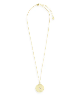 Catalina 14K Gold Plated Coin Pendant Necklace