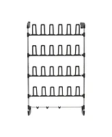 Neu Home Over The Door Shoe Rack with Accessory Hooks