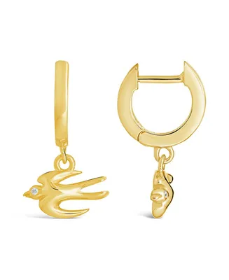 Sterling Forever Women's Rhea Micro Hoop Earrings