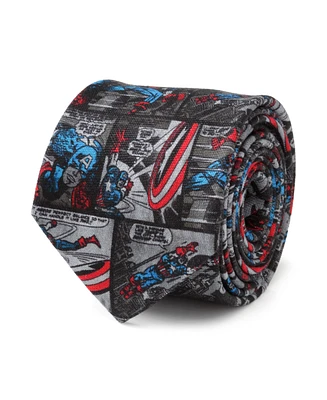 Marvel Men's Captain America Comic Tie