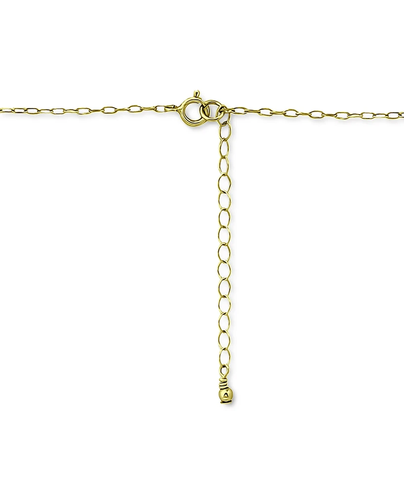 Giani Bernini Cubic Zirconia Cross Disc Pendant Necklace, 16" + 2" extender, Created for Macy's