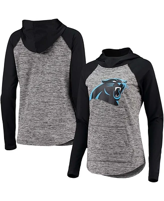 Women's Heathered Gray-Black Carolina Panthers Championship Ring Pullover Hoodie