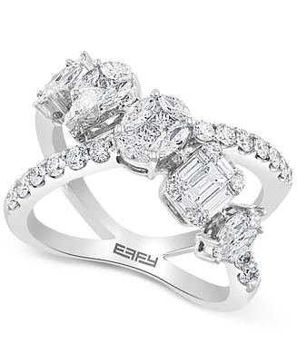 Effy Diamond Multi-Shape Crossover Ring (1-5/8 ct. t.w.) 18k White Gold or Yellow