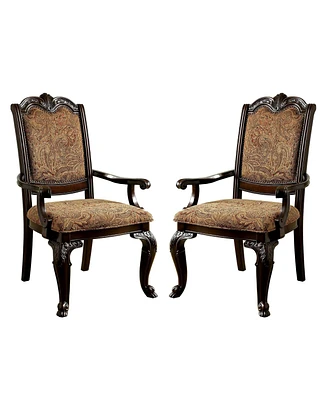 Ramsaran Brown Cherry Armchair (Set of 2)