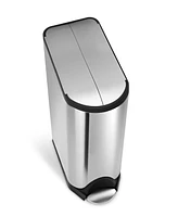 simplehuman 45 Liter Butterfly Lid Step Kitchen Trash Can