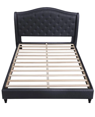 Myrick Upholstered Tufted Platform Bed, King