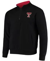 Men's Black Texas Tech Red Raiders Tortugas Logo Quarter-Zip Jacket