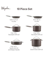Ayesha Curry 10-Pc. Hard-Anodized Collection Nonstick Cookware Set