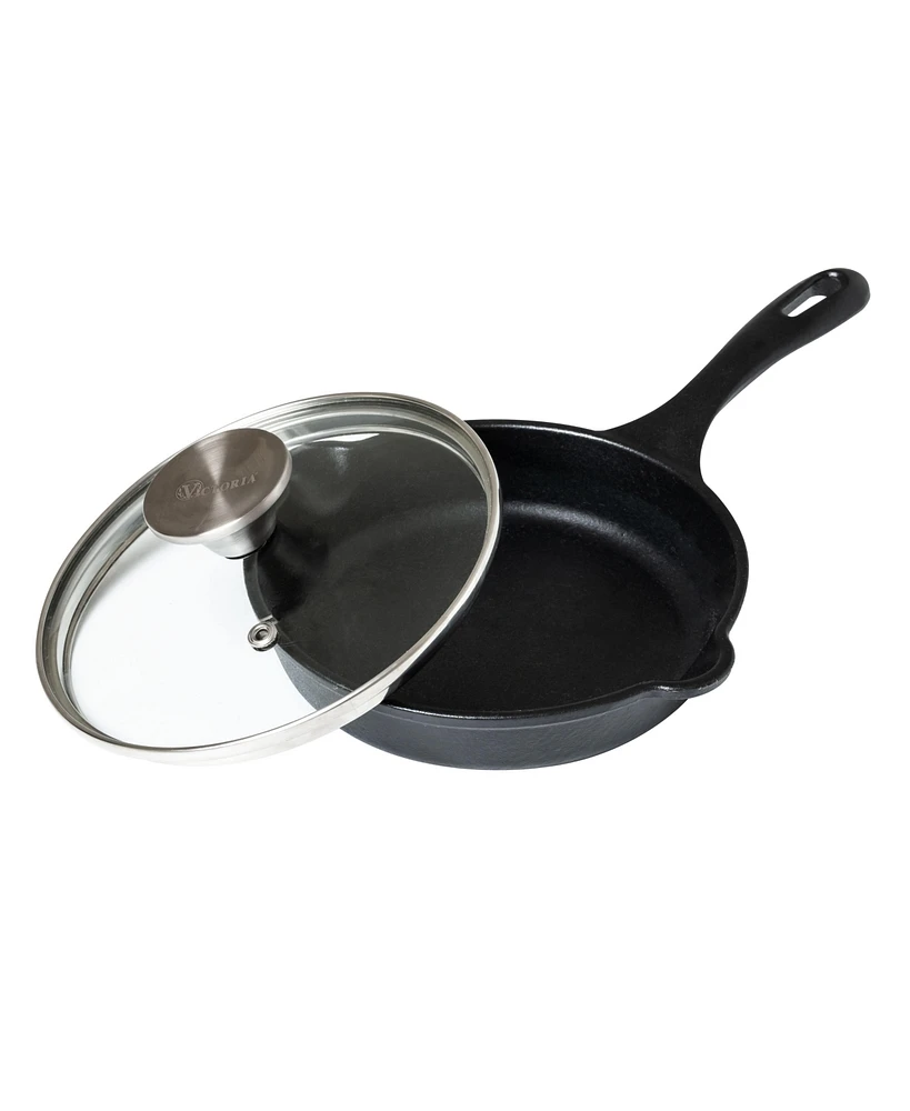 Victoria Glass Lid with Stainless Steel Knob for 6.5" Skillet