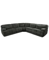 Sebaston 5-Pc. Fabric Sectional with Power Motion Recliners