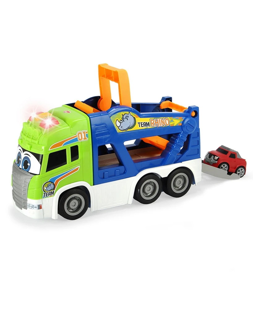 Dickie Toys Hk Ltd - 16" Happy Scania Car Transporter Pre-School Vehicle with Extra Car