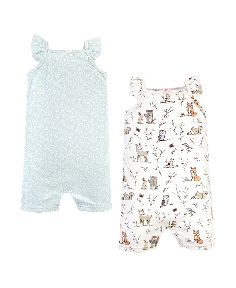 Hudson Baby Girls 2Pk Rompers