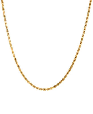 Lightweight Rope Link 22" Chain Necklace in 10k Gold