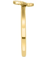 Effy Diamond Butterfly Ring (1/10 ct. t.w.) in Sterling Silver or 14k Gold-Plated Sterling Silver