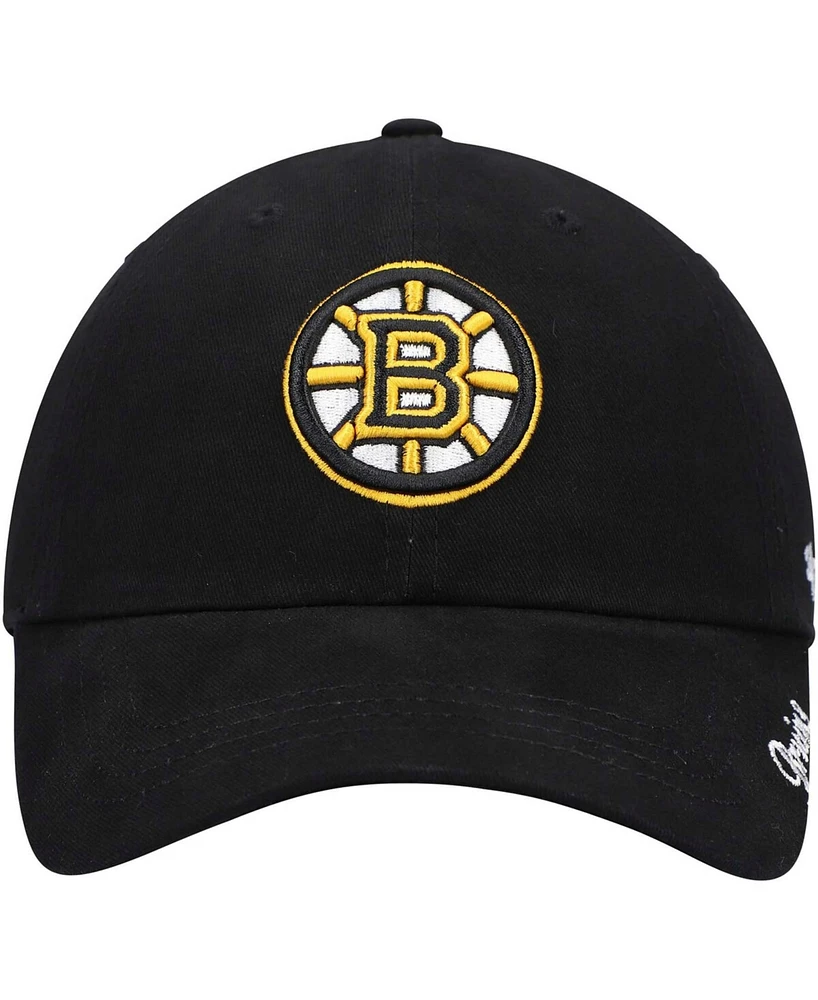 Women's Black Boston Bruins Team Miata Clean Up Adjustable Hat