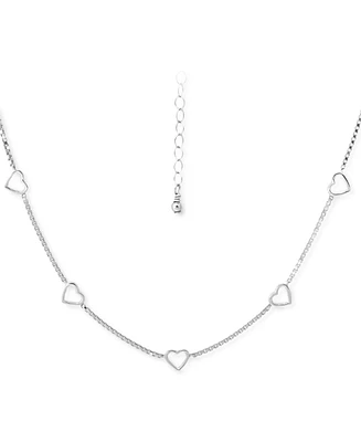 Giani Bernini Open Heart Chain Necklace, 16" + 2" extender, Created for Macy's