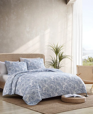 Closeout! Tommy Bahama Home Palmday Cotton Reversible 2 Piece Quilt Set, Twin